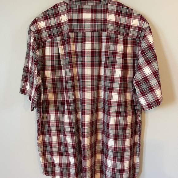 Carhartt relaxed fit size large plaid shirt sleeve button down 100% cotton - Picture 5 of 14
